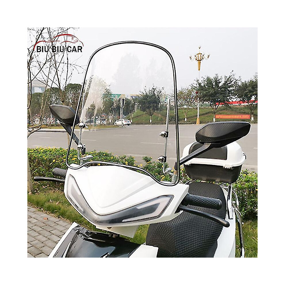 Motorcycle Adjustable Windshield Universal Electric Scooter Windshield Hd Transparent Battery Car Flashing Tricycle Windshield 8107440904119