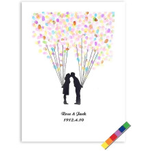 Fingerprint Balloon, Wedding Guestbook 6 Colors Ink