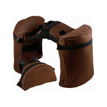 (Coffee) Saddle Bags For Horses Durable Horn Saddle Bag Set Washable Saddle Pouch Practical Pommel Pocket For