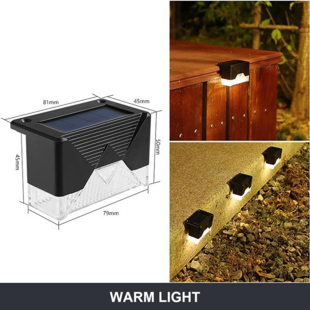 (warm white, 1 PCS) 16 Pcs Solar Led Outdoor Deck Lights Waterproof Step Stair Lights Garden Decor Lamp For Path Yard