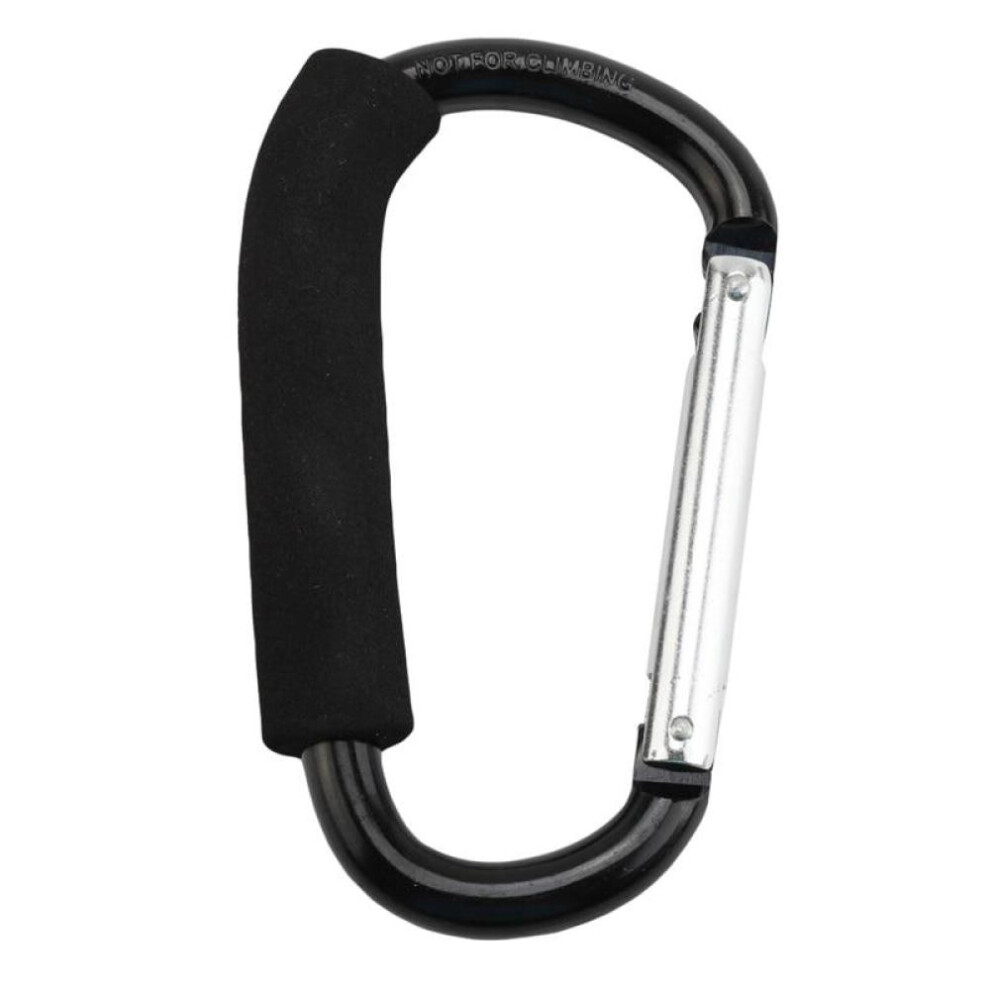 Large D-shape Aluminum Alloy Carabiner Quick-release Soft Handle Shopping Hook Camping Buckle Hook Outdoor Keychain Carabiner Clip