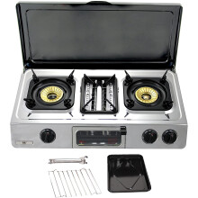 (Only Gas stove) G-87C Portable Camp Gas Stove 2 Burner Grill Oven