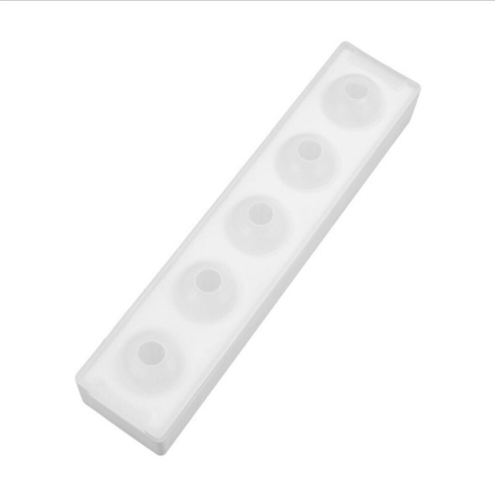 (white) Rectangular Easter 5 Even Three-dimensional Egg Silicone Cake Mold Dessert Baking