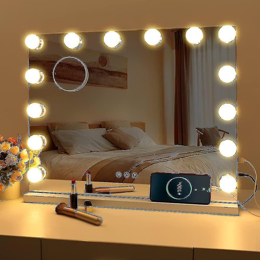 Hollywood Mirror Usb Makeup With Lights Lighted 10 Bulbs 3 Lighting Modes(only Lights)-image-OPC-PFVCDZ8-NEW