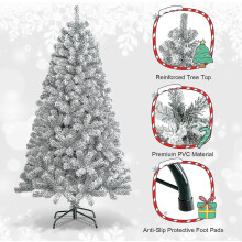 (Including lights, 90CM) Snow Flocked Artificial Christmas Tree For Indoor And Outdoor