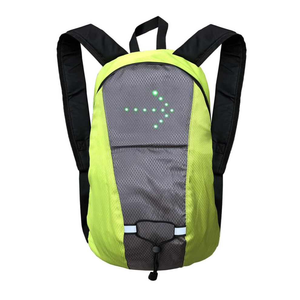 (yellow) Wireless Led Signal Light Direction Indicator Usb Rechargeable Led Turn Signal   Backpack Attached