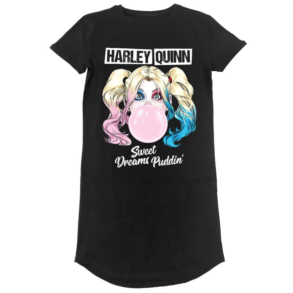 Batman Womens/Ladies Sweet Dreams Puddin Harley Quinn T-Shirt Dress