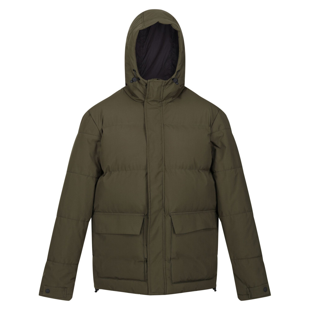 (L, Dark Khaki) Regatta Mens Falkner Padded Jacket