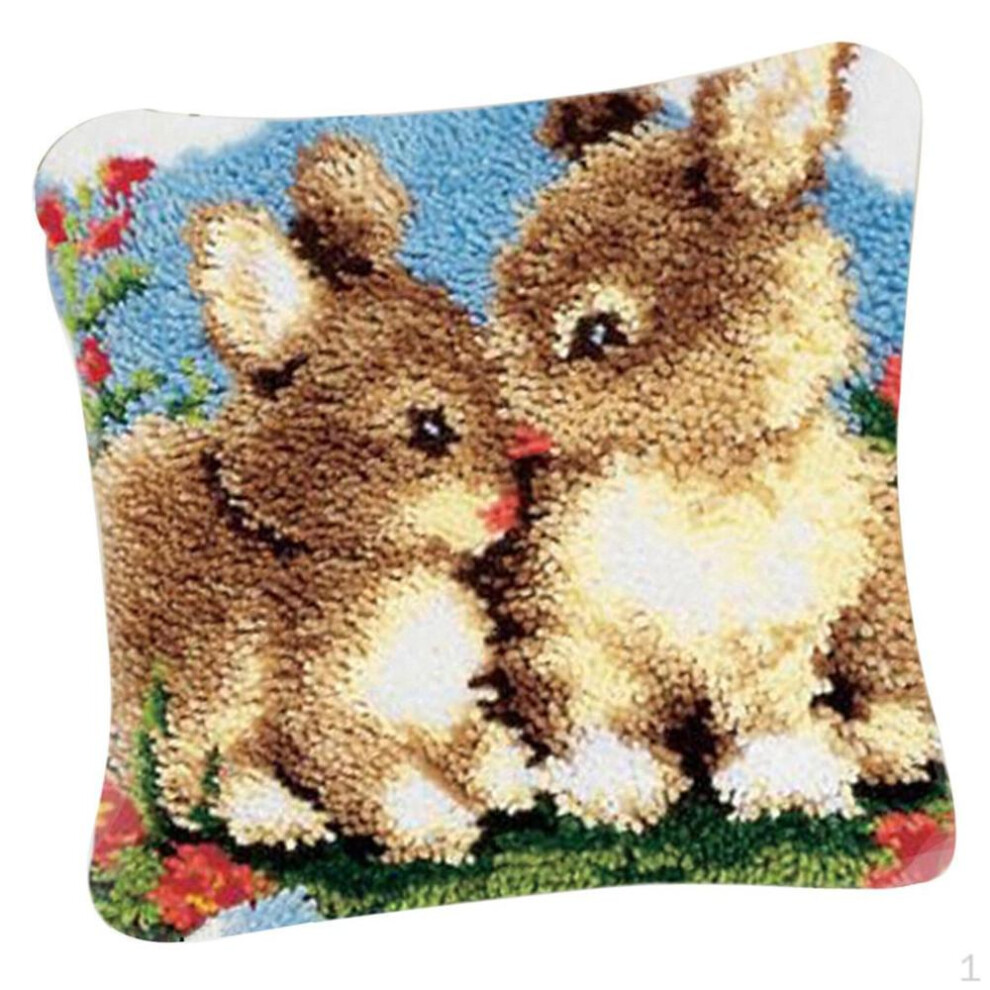 Knotting Set Cushion Adults, to Knot 40x40cm, Animal Selectable Hook Kit for