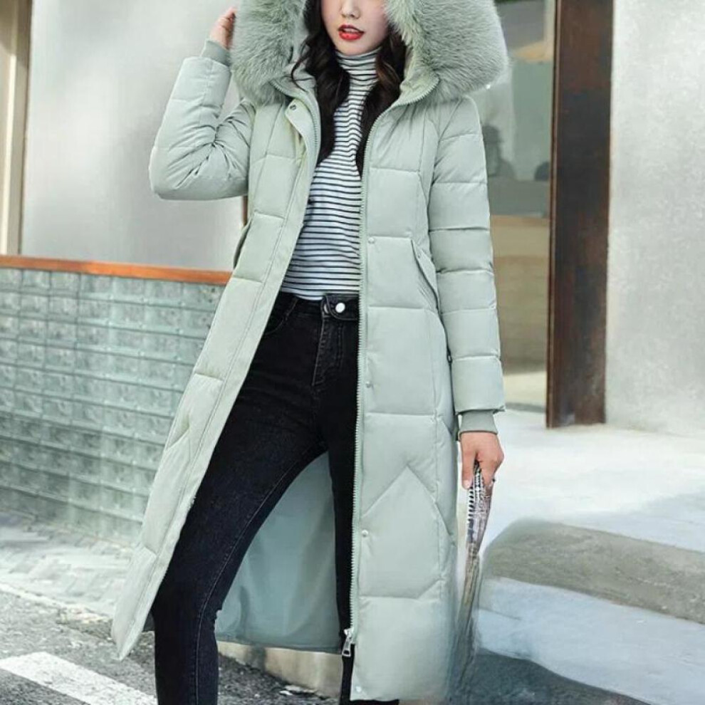 (green, XXL) 2022 New Snow Wear Coat Parkas Winter Jacket Women Hooded Fur Collar Parka Thick Warm Female Jackets Student Coats Women Clothes-image-OPC-PFVCV9Y-NEW