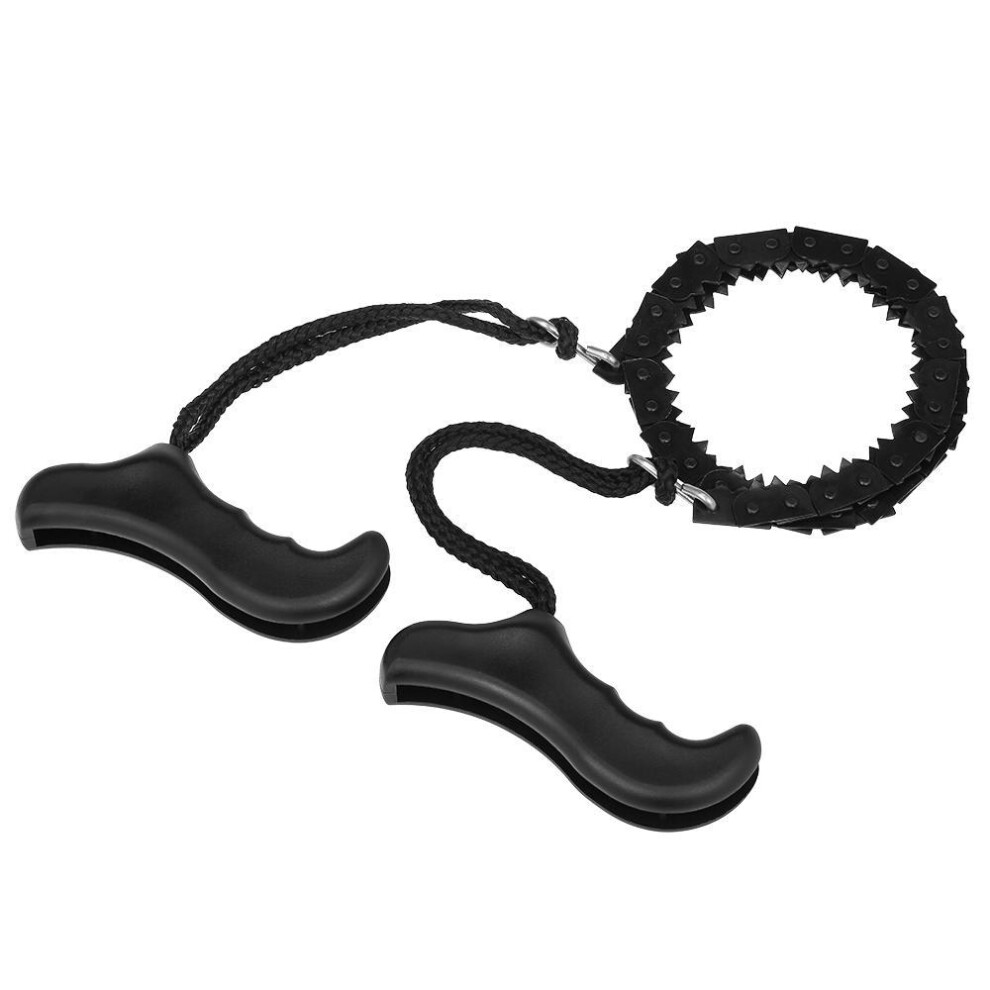 Folding Chain Saw Jagged Chainsaw Manual Steel Wire Saw Hand Camping Hiking Hunting Emergency Survival Tool