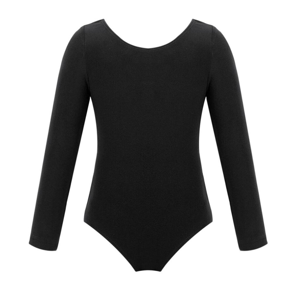 (black, 7-8 Years) Girls Toddler Long Sleeve Leotard Gymnastics Ballet Leotard Jumpsuit Dance Costumes