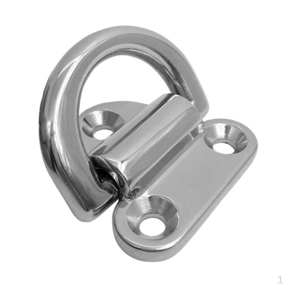 Heavy Duty 316 Stainless Steel Small Folding Pad Eye Deck Lashing D Ring Staple Cleat For Trailer