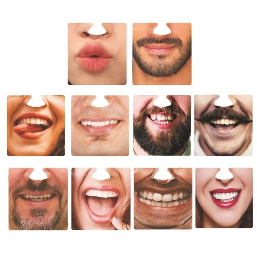 Pack Of 10 Party Mask And Cup Mat Set Versatile Coaster Set Face Covers Cup Mats Cup Pads Paper Material For Cups