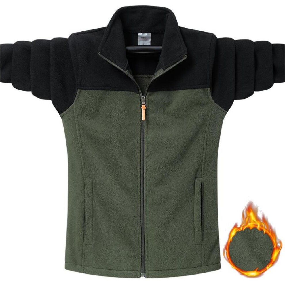(army green, 9XL) Autumn Winter Tactical Fleece Jackets Men Casual Hoodies Sweatshirt Coats Male Hunting Sports Bomber Jacket