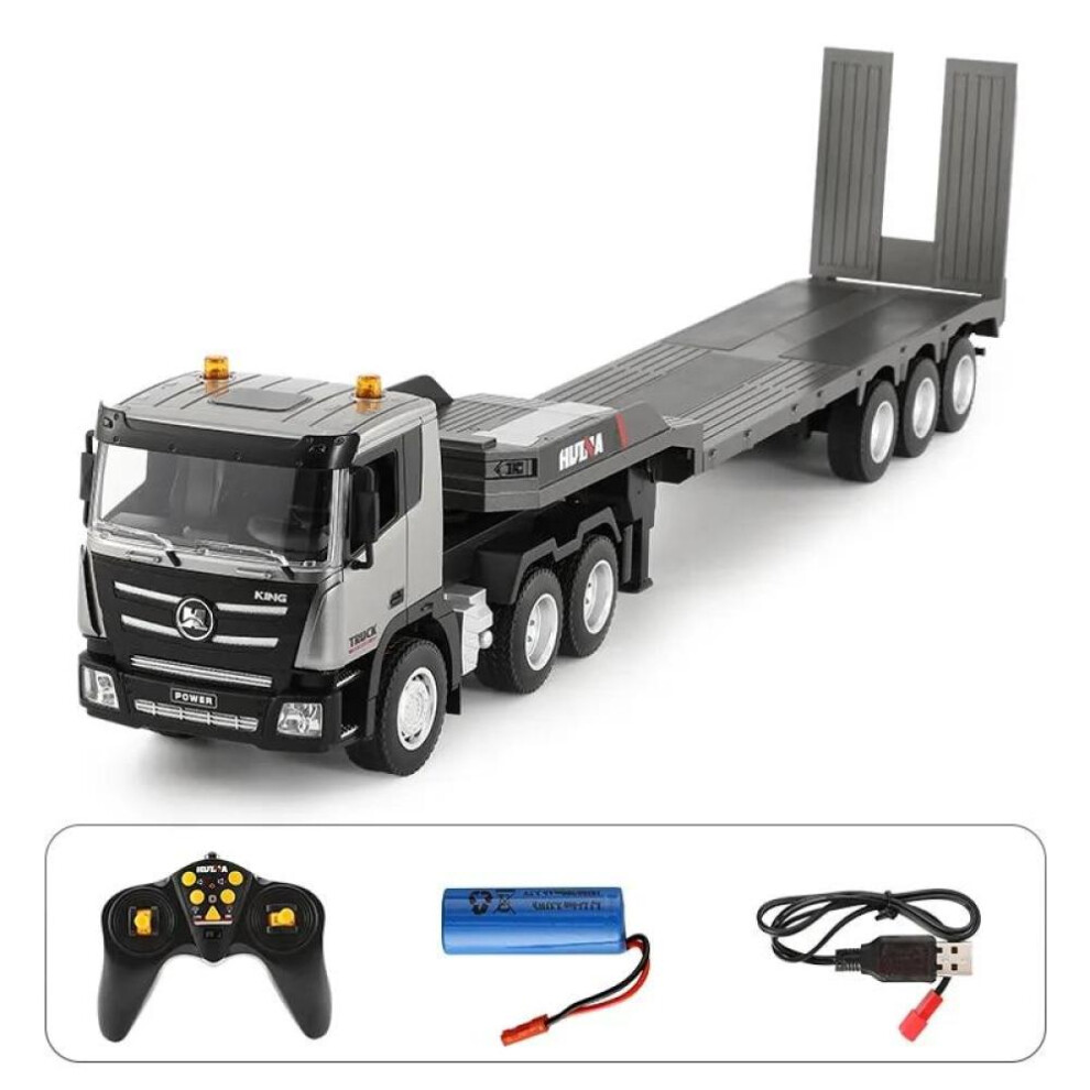 (white) 1318 Rc Platform Trailer 1/24 9ch Remote Control Trailer Truck Tractor 2.4g Radio Control Flatbed Tractor Toys For Kids