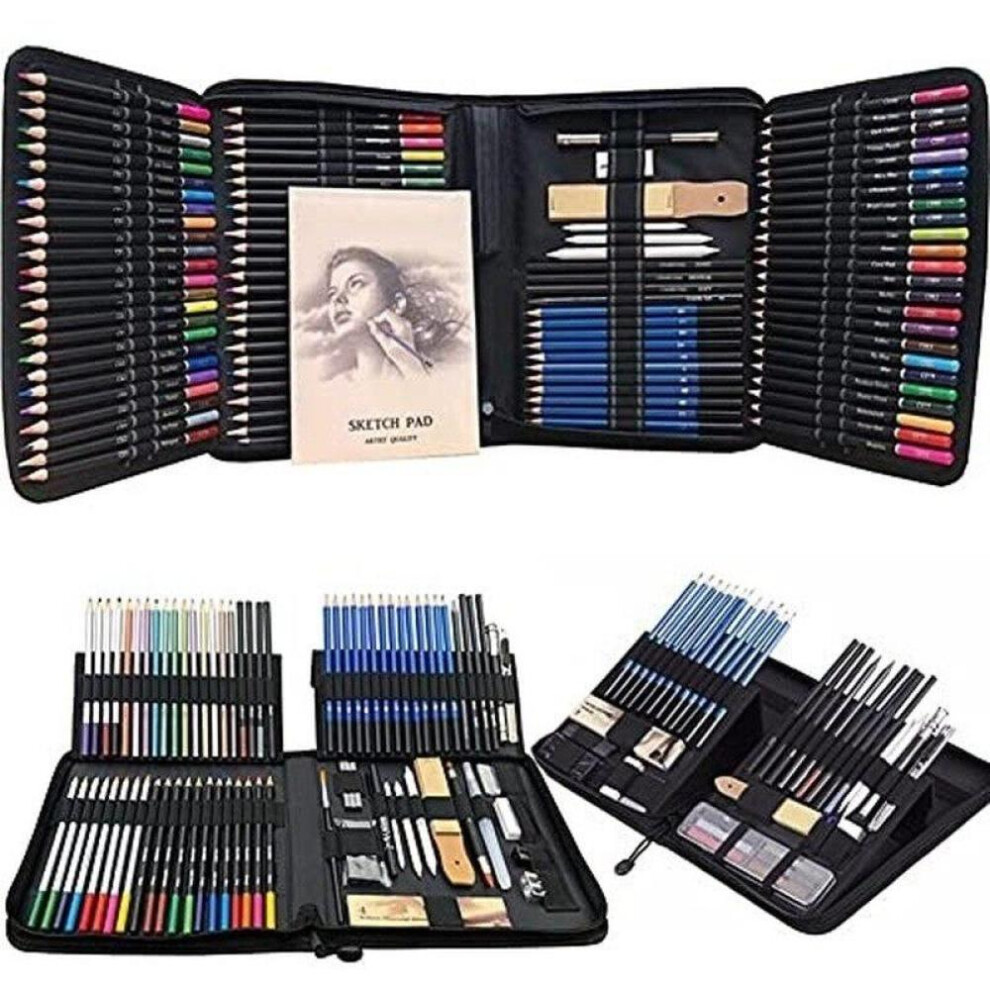 144pcs Color Pencil And Sketch Pencils Set For Drawing Art Tool Kit  Metallic Oil Pencil Artist Art Supplies