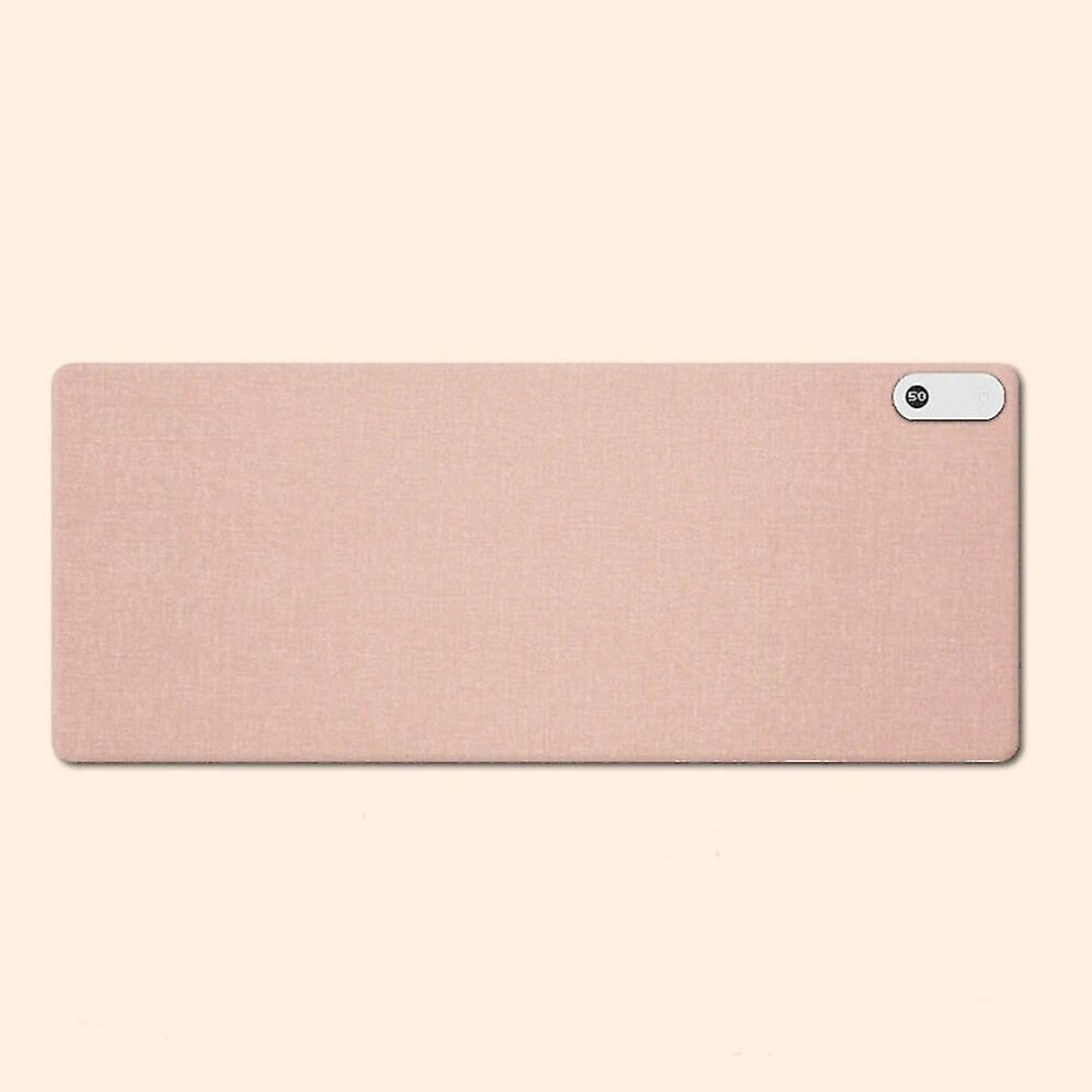 (Pink) Warm Desk Pad Heated Mouse Pad Keyboard Mat Electric Heating Desk Pad With 3 Heating Levels 3 Hours Auto Shut-Off Desk Mat Pink 8107440944122