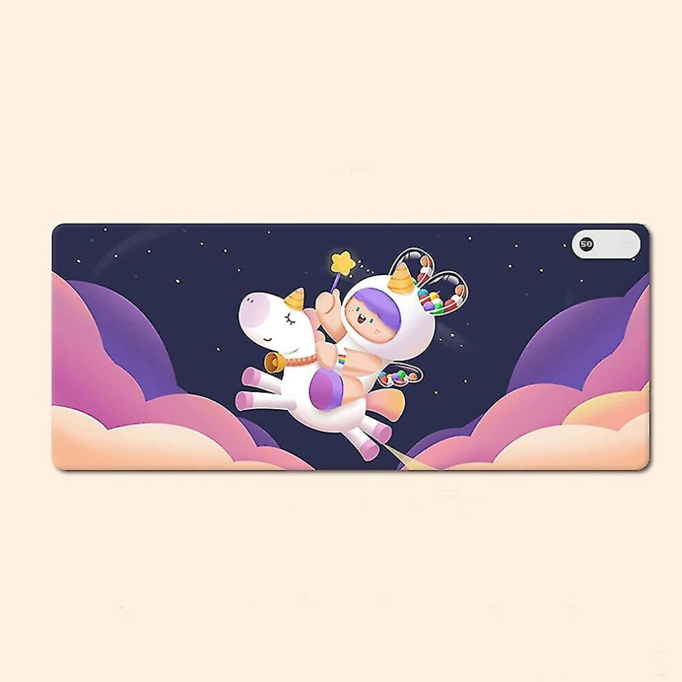(Unicorn) Warm Desk Pad Heated Mouse Pad Keyboard Mat Electric Heating Desk Pad With 3 Heating Levels 3 Hours Auto Shut-Off Desk Mat 8107440944139