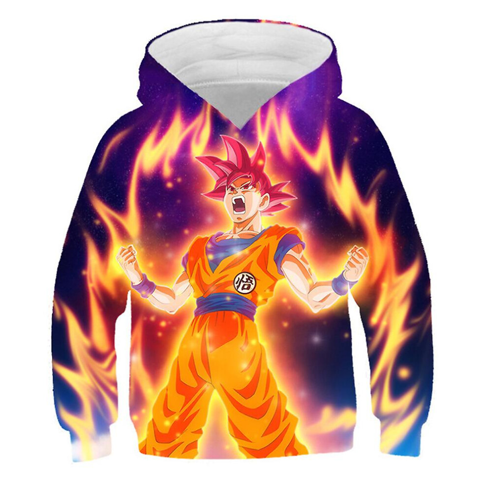 (A, 9-10 Years) Anime Dragon Ball Kids Hoodies Novelty Hoodie Sweatshirts Pullover Tops For Boys And Girls Party And Birthday Gifts