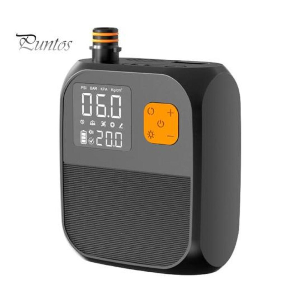(black) 25psi Air Pump 8000mah Battery Rechargeable Paddle Board Pump Electric Portable Car Inflator With Digital Display Fast Inflation Tool For