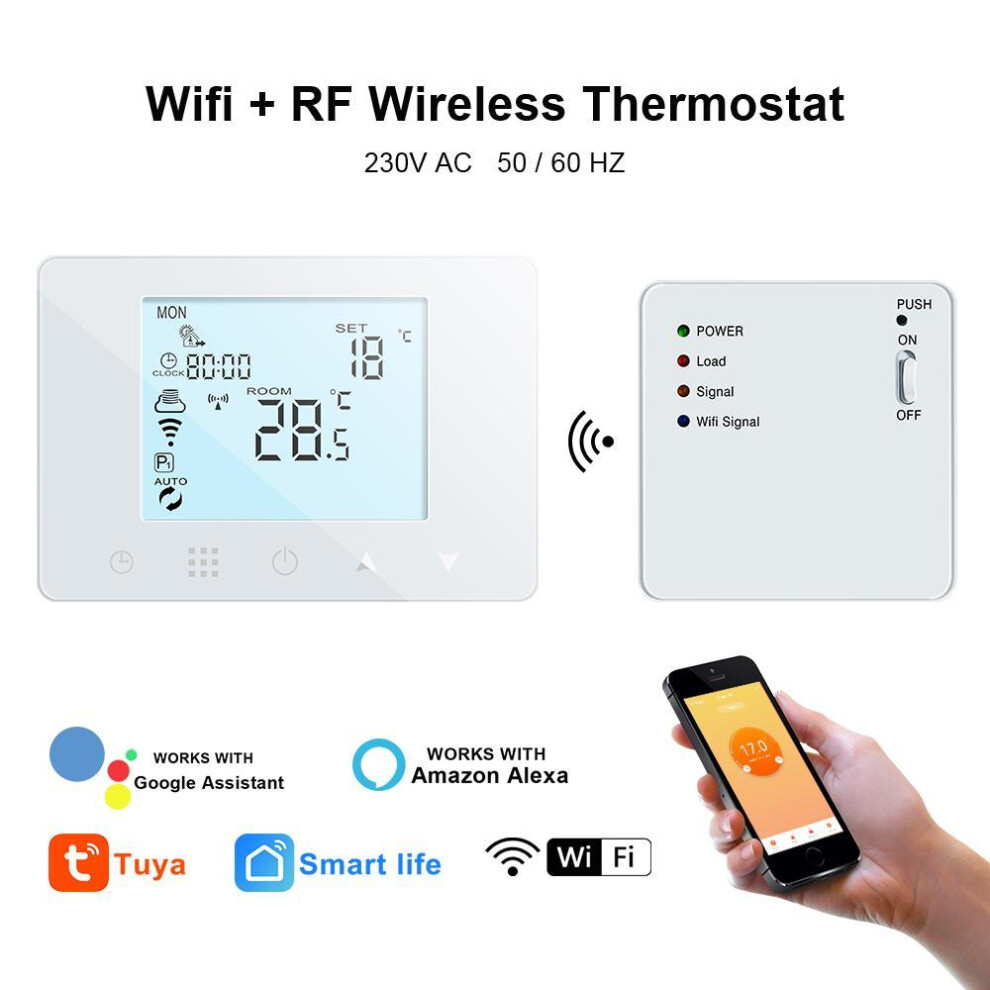 Wifi Smart Thermostat Wall-hung For Gas Boiler Water Heating Rf Wireless Temperature Controller Work With Tuya Google Home Alexa