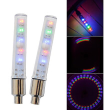 2pcs Led Bike Tire Valve Cap Light Spoke Light Lamp Night Ride Cycling Bicycle Motor
