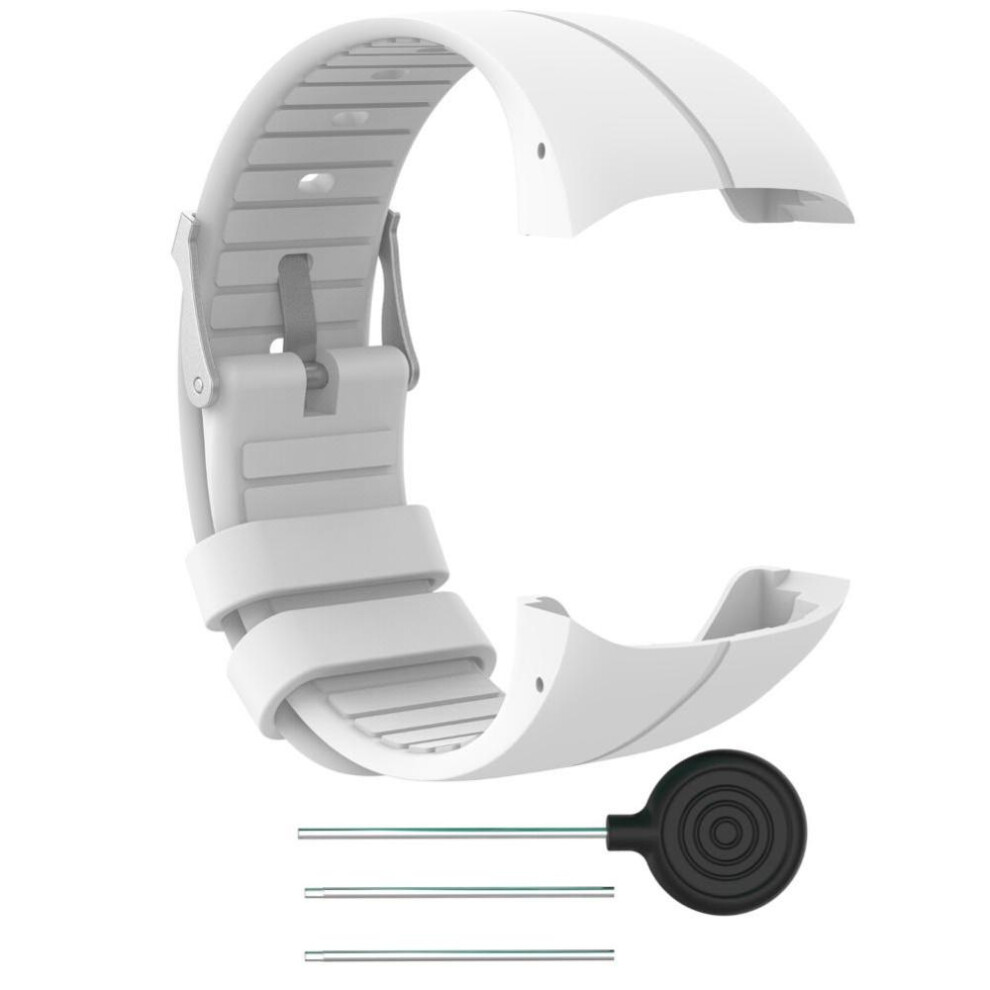 (white) M400 Replacement Adjustable Strap Silicone Band Watch Polar With For Tools