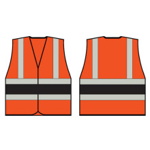 Beeswift - ORANGE WCENG VEST WITH BLACK RED GREEN OR BLUE BAND - Hi Vis