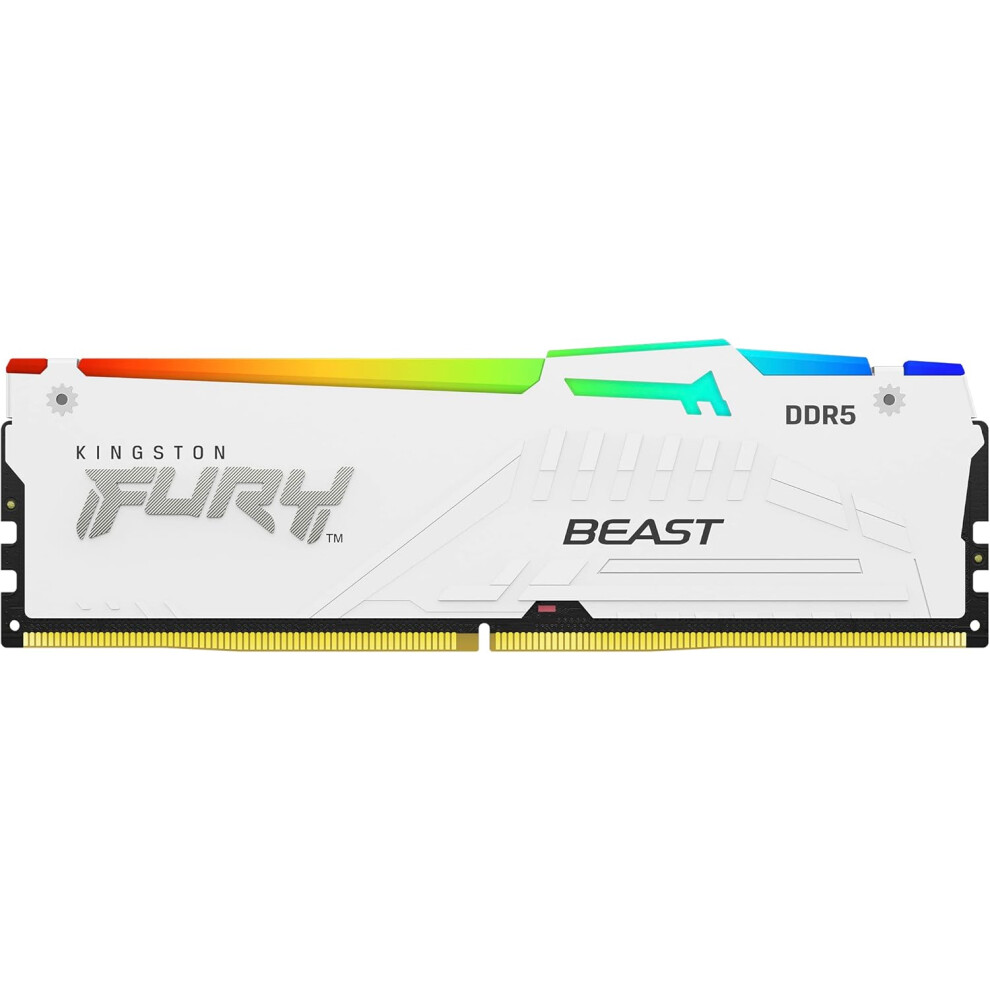 Kingston FURY Beast White RGB EXPO 16GB 6000MT/s DDR5 CL30 DIMM Desktop Gaming Memory