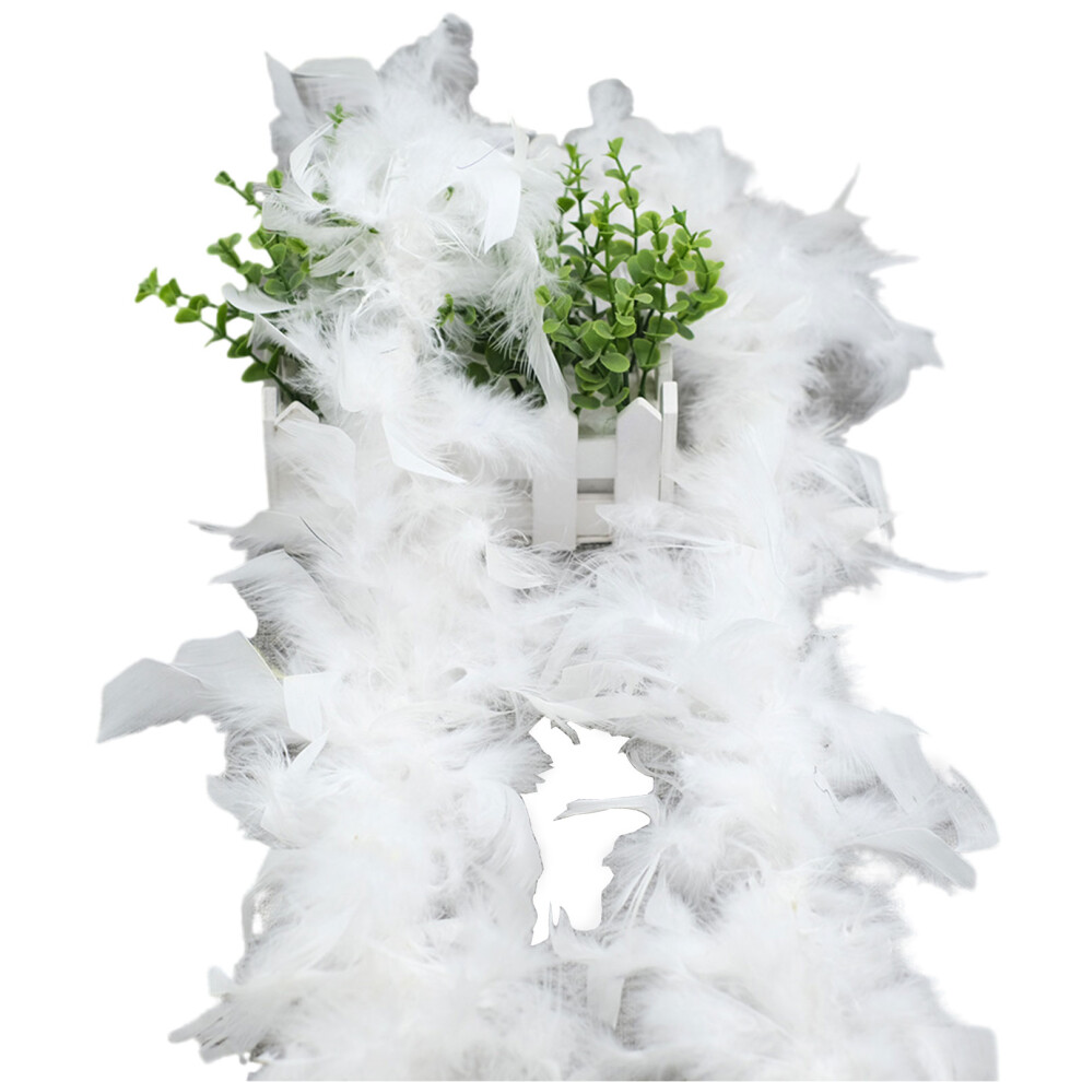 (White) 2M Red Feather Boa With Heart Sunglasses For Parties White,Red