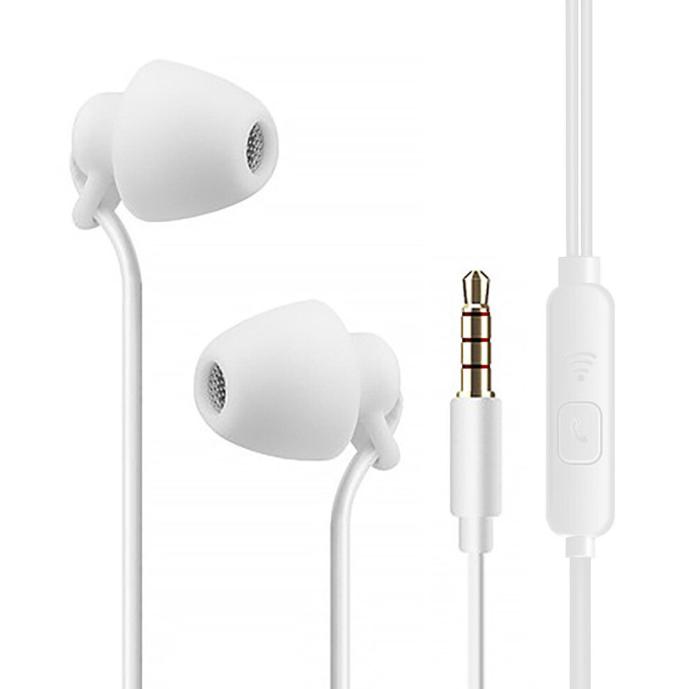 (, 1) Wired Earphone High Fidelity Mega Bass 3.5Mm Stereo Sports In-Ear Earbud With Microphone For Calling White 8795863592213