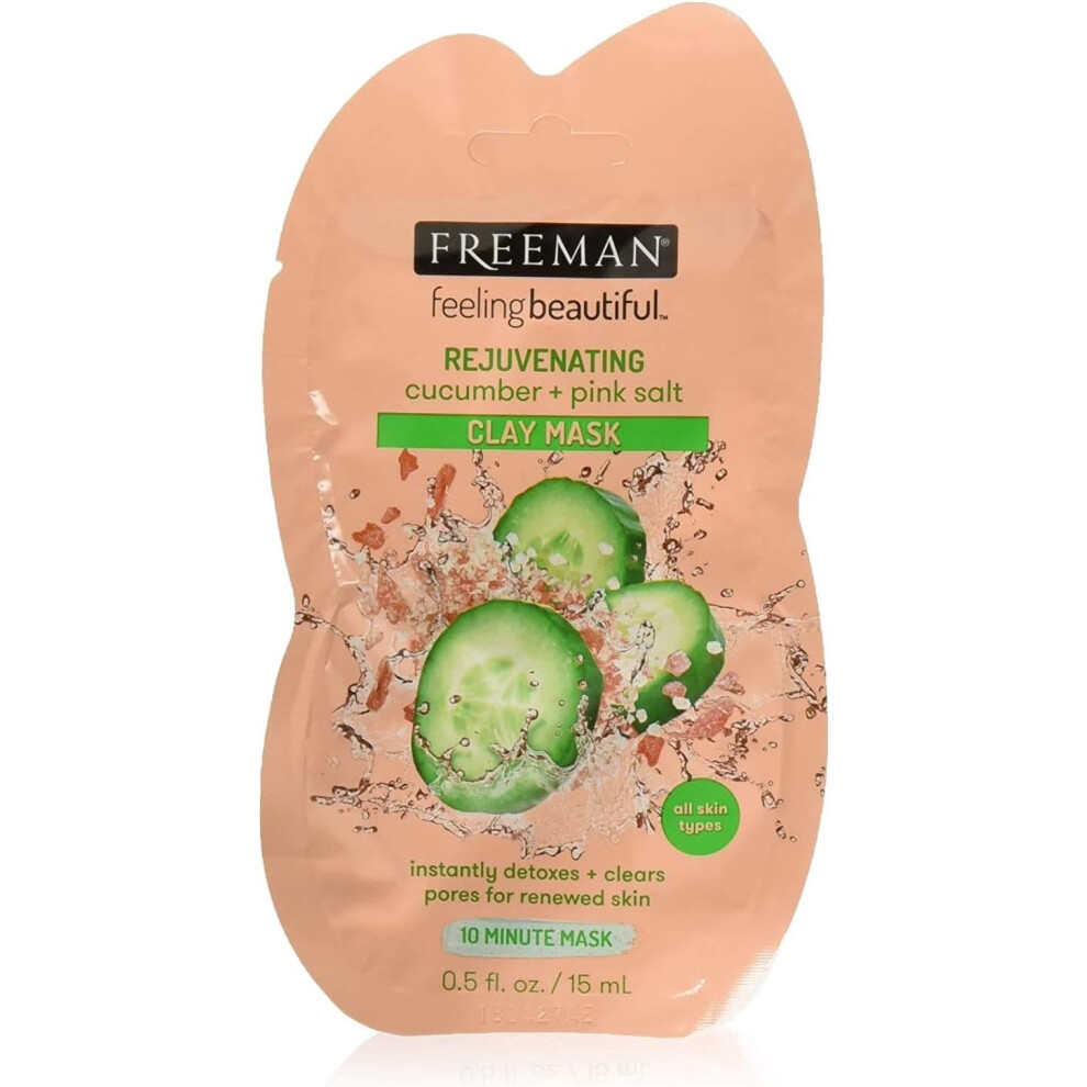 Freeman Cucumber and Pink Salt Rejuvenating Clay Face Mask 15ml