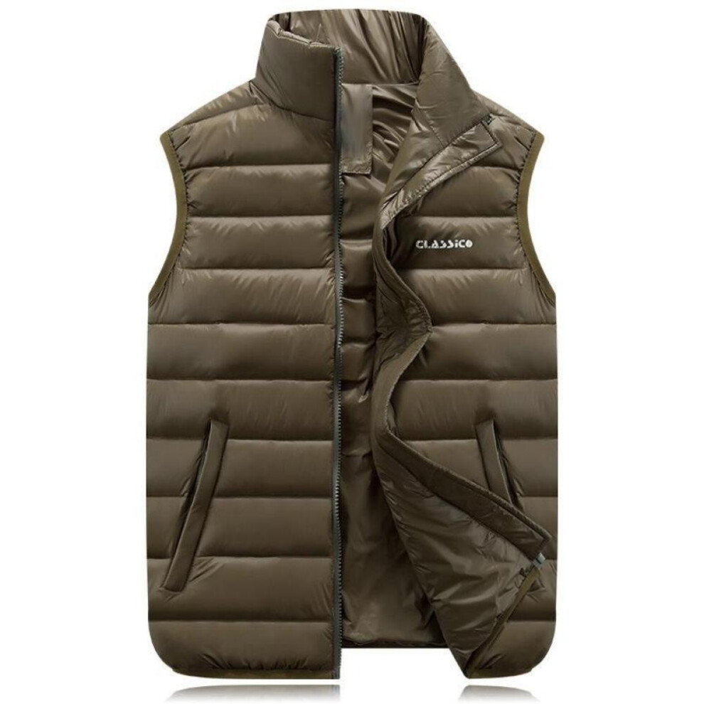 (army green, M) Couple&apos;s Lightweight Down Cotton Jacket 200 Kg Waistcoat Oversize Fat Mm Down Cotton Vest For Fall And Winter Men And Women