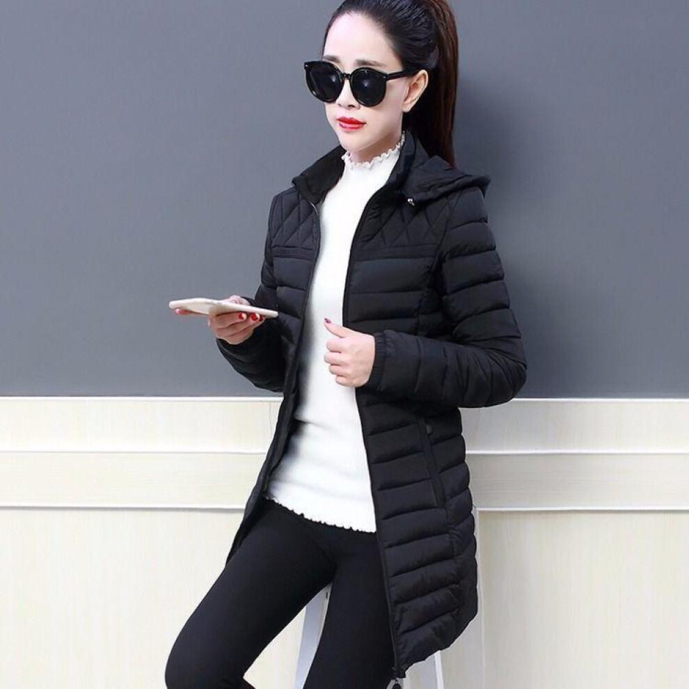 (black, 6XL) Hooded Coat Women Outerwear Female Parkas Long Jackets Warm Base Coats Winter Cotton Casual