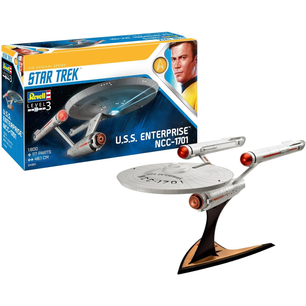 Revell 04991 U.S.S. Enterprise NCC-1701 (TOS) 1:600 Scale Unbuilt/Unpainted Plastic Model Kit