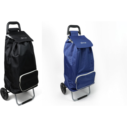 (blue) DIVCHI Shopping Trolley With 2 Wheels Foldable