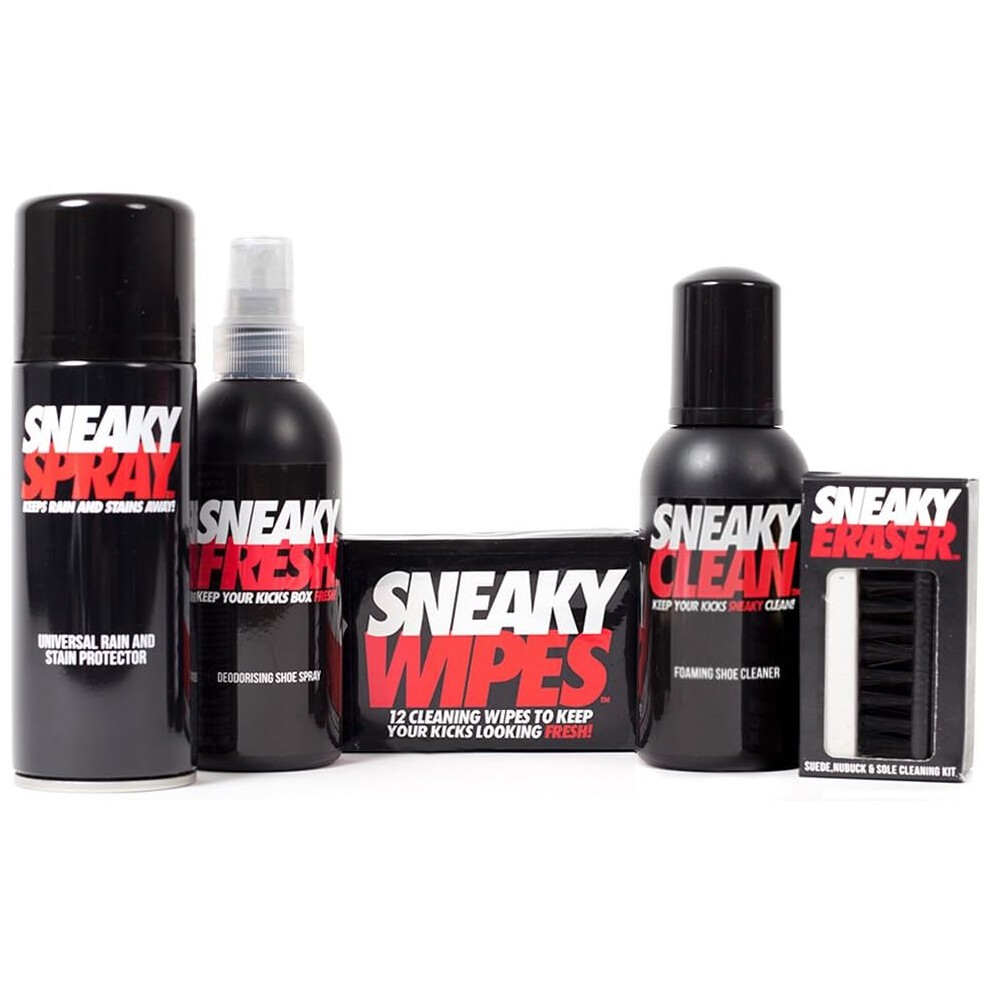 Sneaky Complete Shoe Care Kit - shoe trainer and suede protector spray cleaning kit