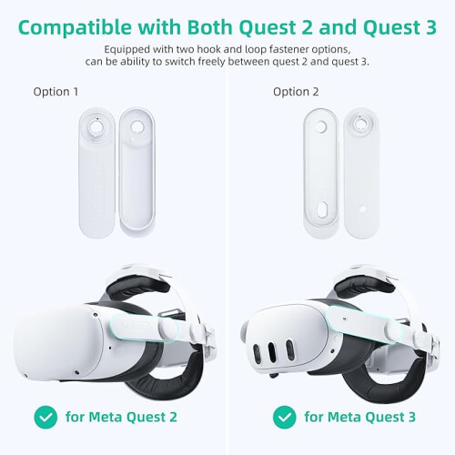 Noiposi Head Strap for Meta Quest 3s/3/Quest 2,Double Knobs Adjustable Elite Strap Replacement, VR Headset Accessories Strap Enhanced Support 1