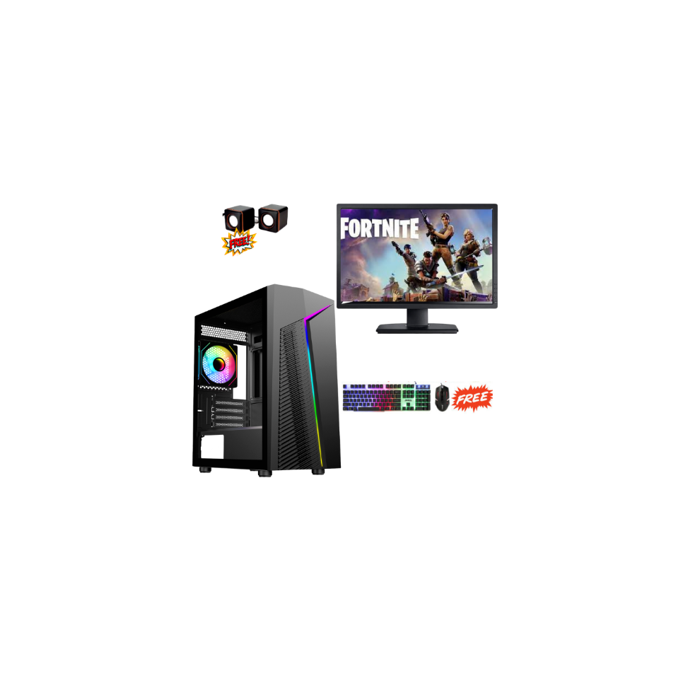 Fast Gaming PC Intel Quad Core i3 16GB RAM 1TB HDD & 128GB SSD 2GB GT710 PC Bundle & Speakers SALE