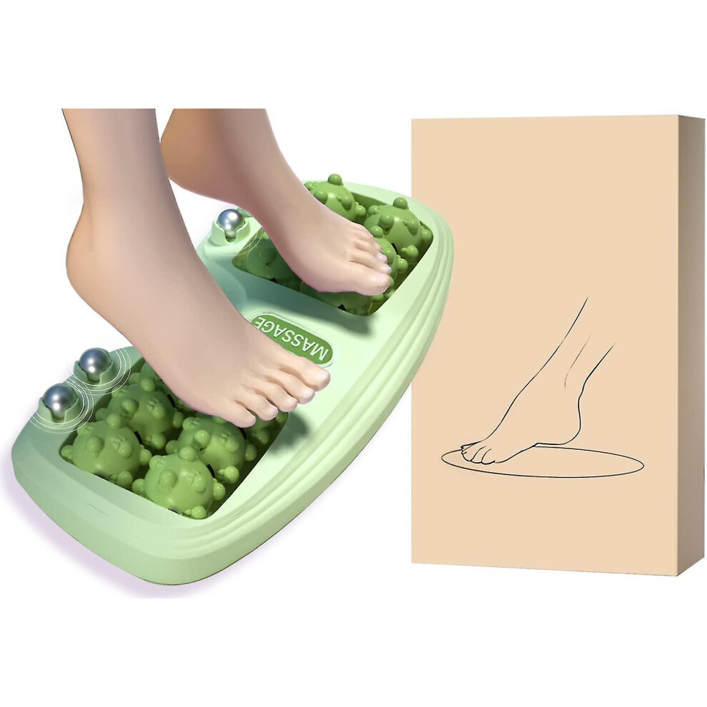 Green (Green) Foot Massager Roller, Shiatsu Massage, Feet Reflexology Tool, Foot Pain Plantar Fasciitis Relief Relaxation