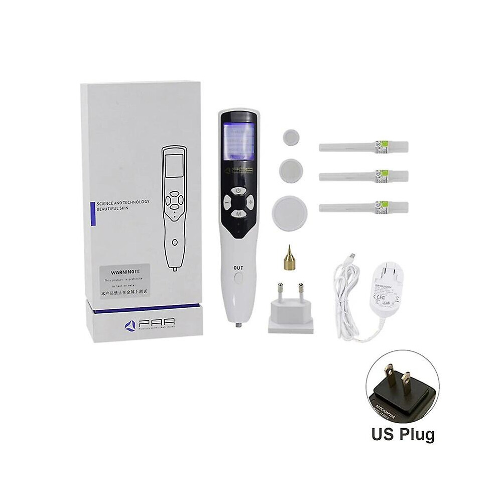 (US PLUG) Plasma Pen Cold Ozone Fibroblast Facial Cleansing Eyelid Face Lifting Wrinkle Spot Mole Freckle Removal Skin Care Beauty Machine