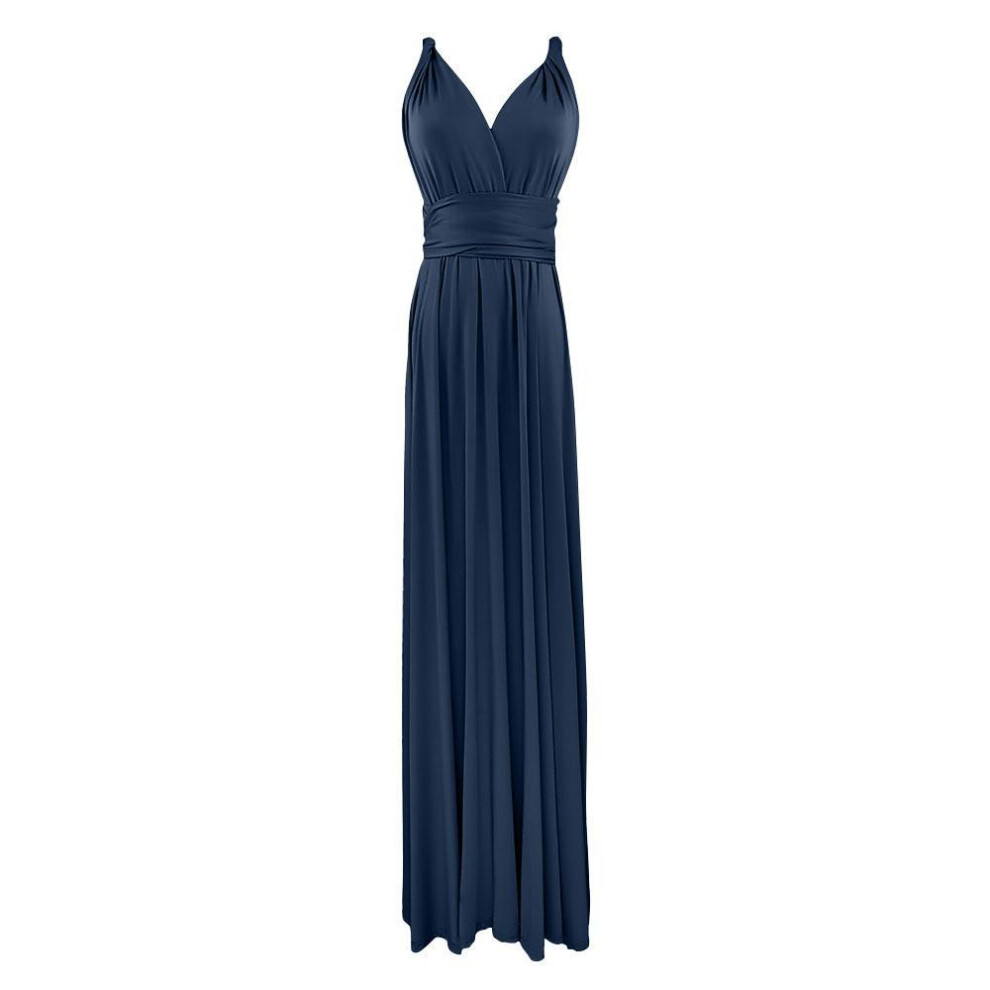 (dark blue, S) Sexy Women Boho Maxi Club Dress Bandage Long Dress Party Multi Way Bridesmaids Convertible Infinity