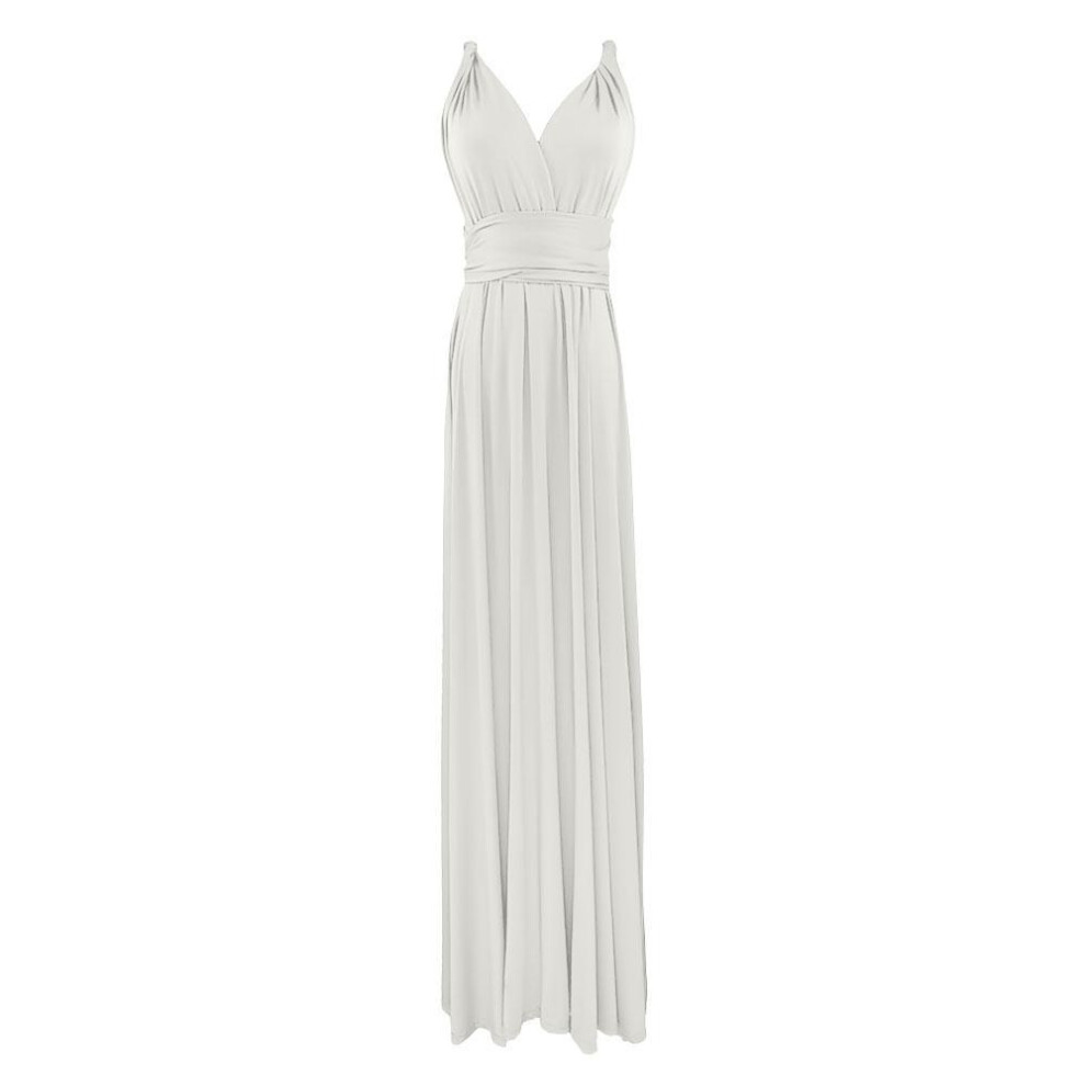 (white, L) Sexy Women Boho Maxi Club Dress Bandage Long Dress Party Multi way Bridesmaids Convertible Infinity
