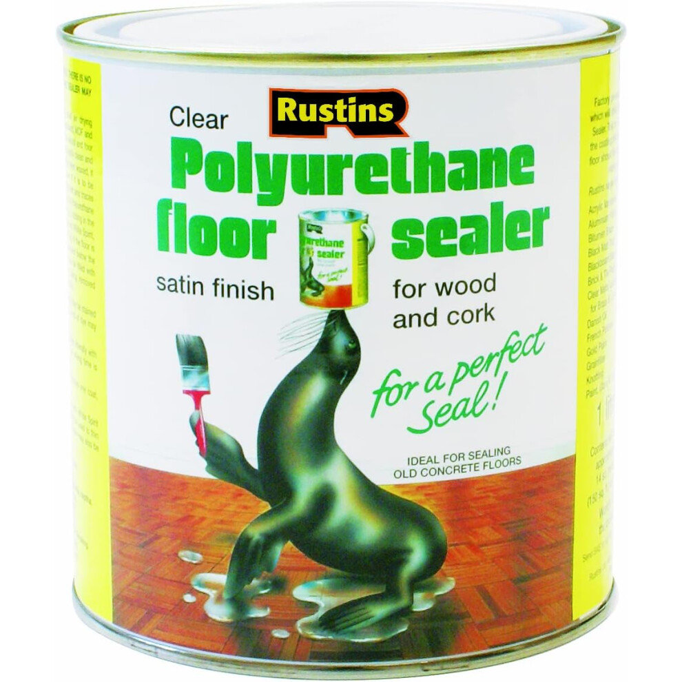 Rustins Polyurethane Floor Sealer Satin 1L 91633170