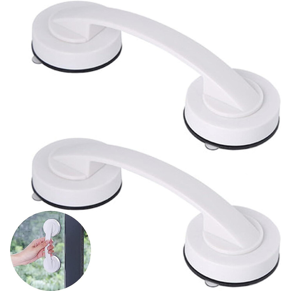 2 Pieces Super Strong Suction Cup Handle, Portable Suction Cup Door Handle, Large Glass Door And Window Handles, Suitable For Bathroom And Cabinet, Wh 8795863635149