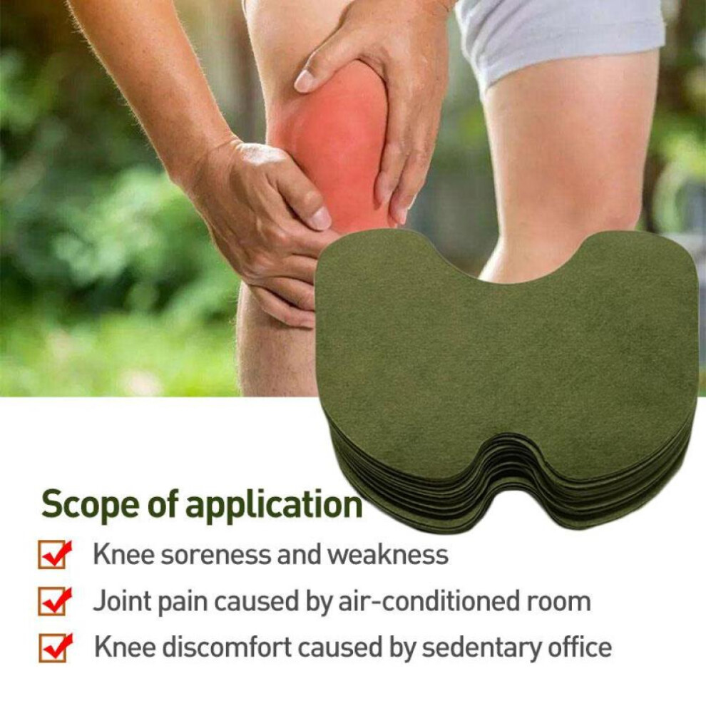 (green, 24PCS) 1/12/24pcs Wormwood Knee Plaster Pain Relief Patches Chinese Herbal Medical Plaster Muscle Joint Stickers