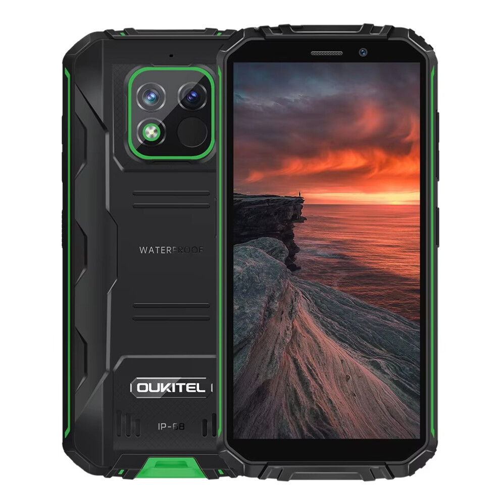 (green) OUKITEL WP18 Pro Rugged Phone Smartphone 4GB+64GB