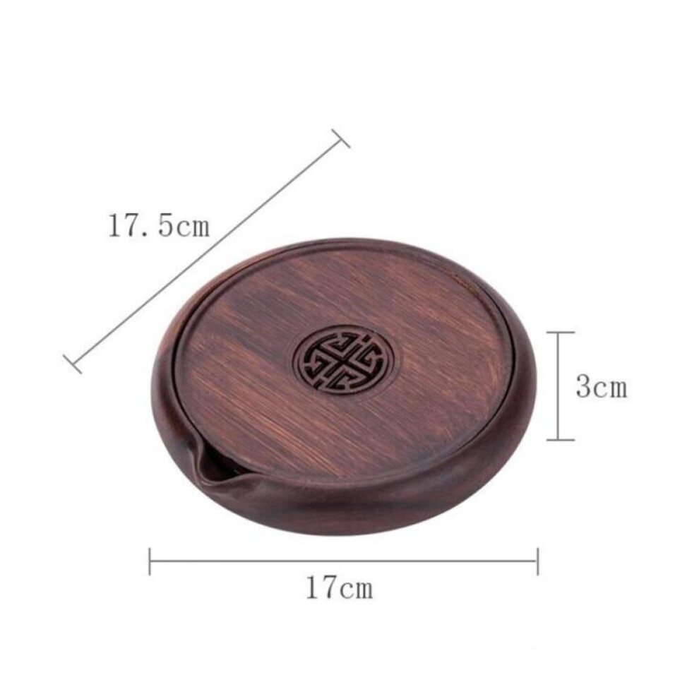 Ebony Solid Wood Tea Ceremony Heat Insulation Tea Trays Creative Handmade Tea Cup Coffee Pot Draining Holders Teahouse Tools
