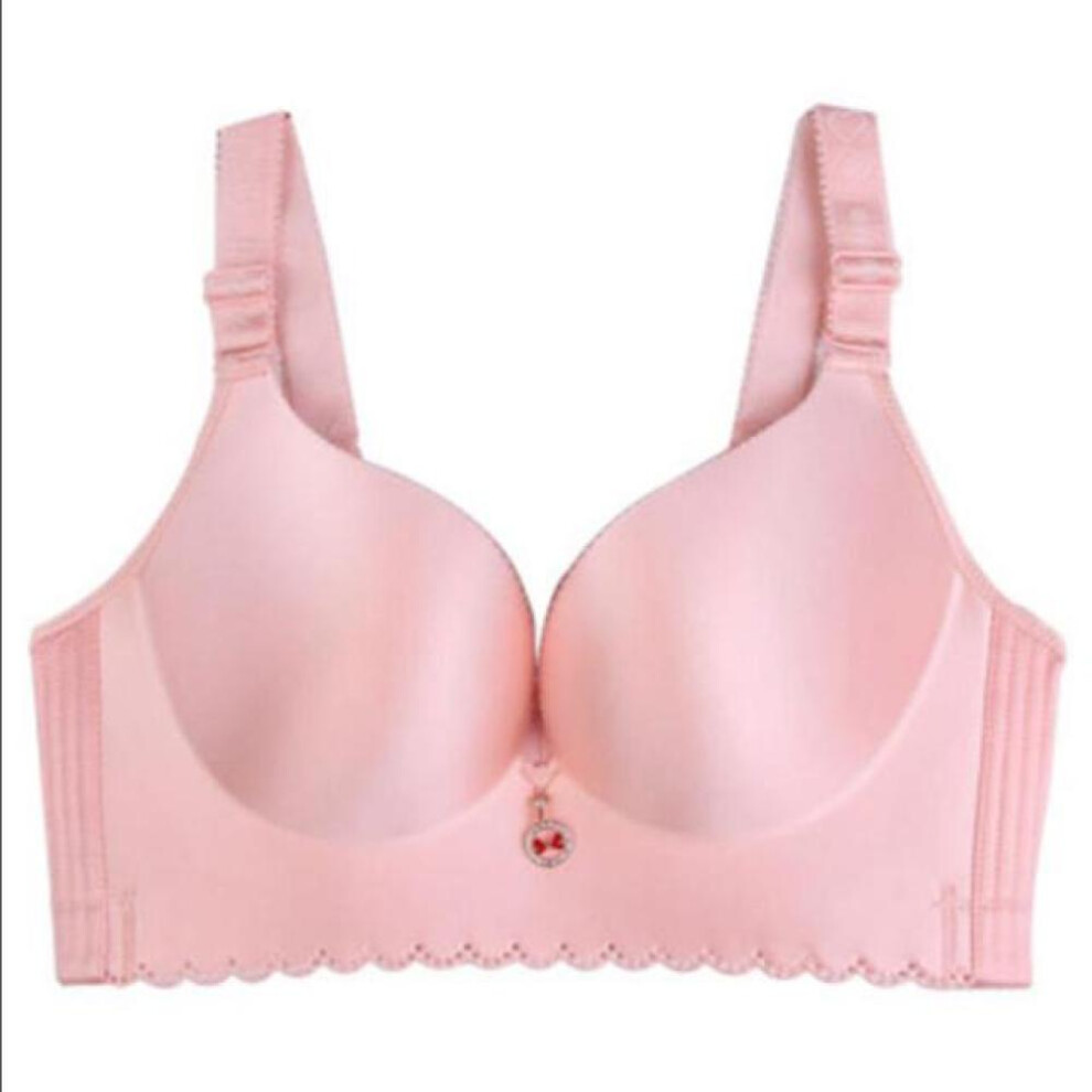 (pink, 50/115E) Women Plus Size Push Up Bras D E Wire Free Bralette Thin Sexy Underwear Lingerie Plus Size Push Up Bra For Women